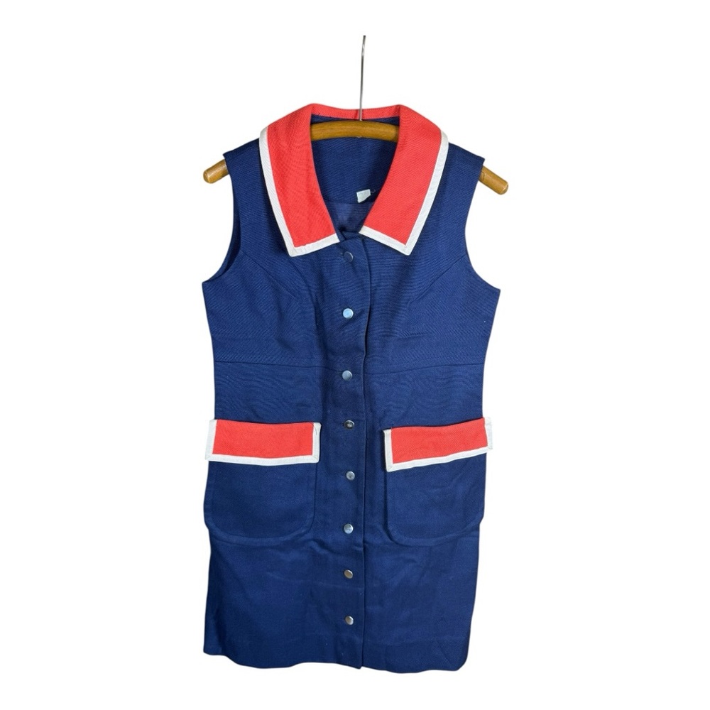 Vintage Mid-Century‎ Sleeveless Button-Up Dress